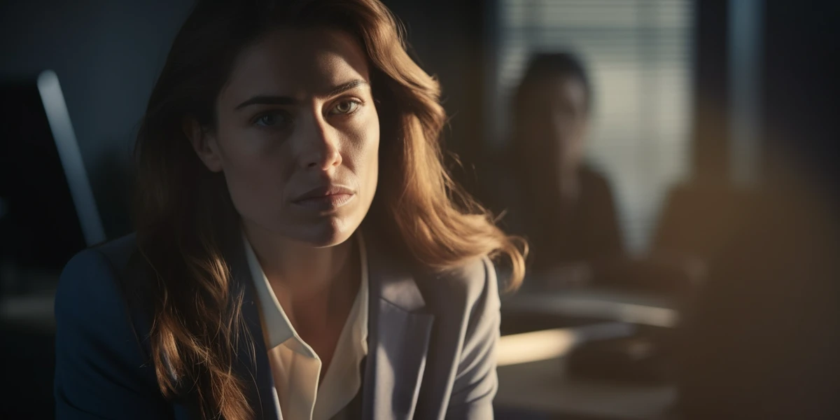 Person breaking free from invisible strings of manipulation